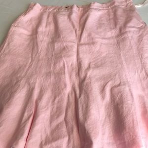 Chaps pink linen trumpet skirt petite 16